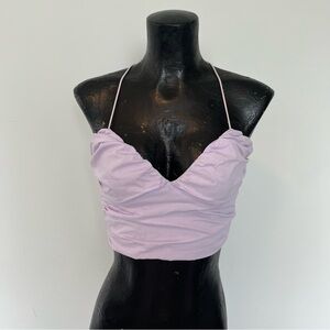 Pastel purple halter top